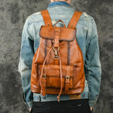 Mochila de cuero genuina para hombres_a
