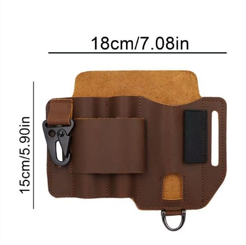 Gürtel-Organizer aus Crazy Horse-Leder — Details zum Etui