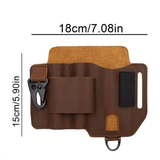 Organizador para cinto em pele crazy horse — Pormenores da bolsa
