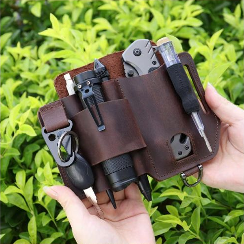 Gürtel-Organizer aus Crazy Horse-Leder — Details zum Etui