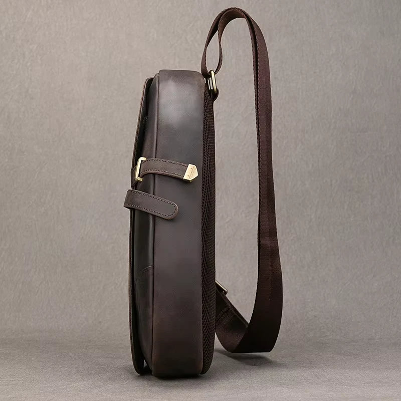 Bandolera de cuero crazy horse — Modelo X
