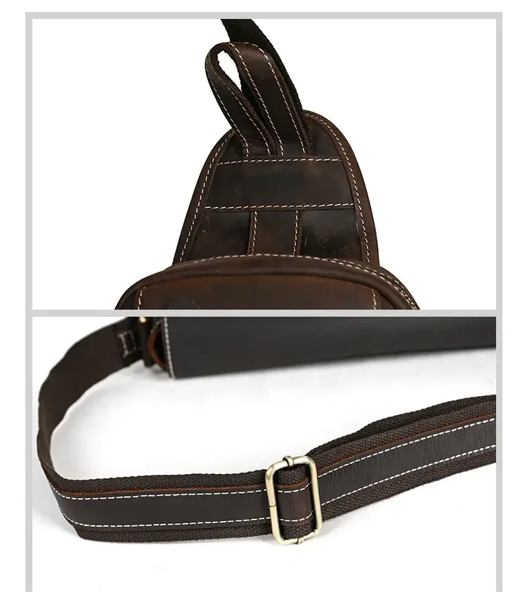Crazy Horse Leather Crossbody Bag — Style N