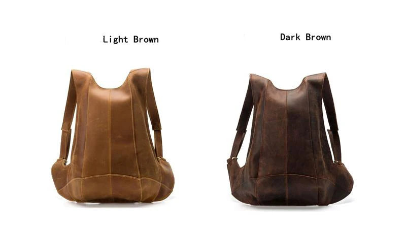 Mochila fina em pele crazy horse — Modelo AN — Ilustração do artigo 8