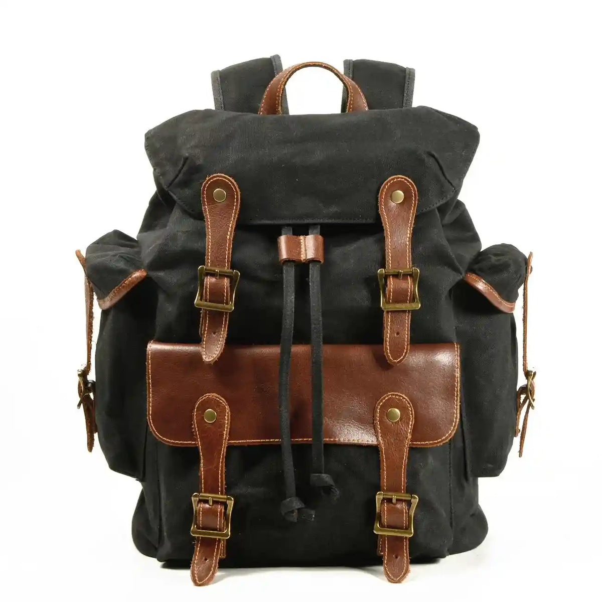 Rucksack aus gewachstem Canvas und Leder — Modell I