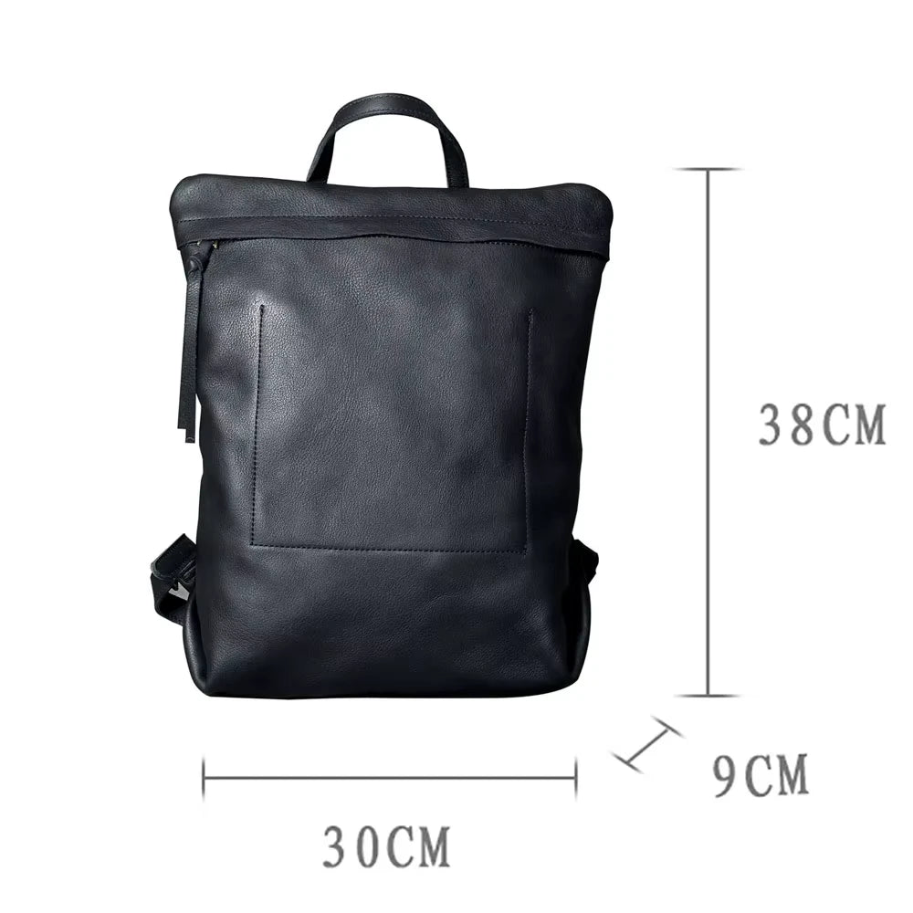 Schmaler Rucksack aus Rindsleder — Modell G