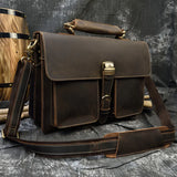 حقيبة من جلد الحصان المجنون/Business Bag_V