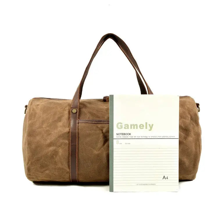 Reisetasche mit Lederbesatz aus Canvas — Modell A