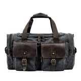 Crazy Horse Leather Canvas Bag_B