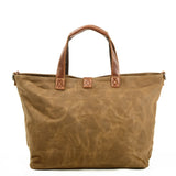 Crazy Horse Leather Canvas Tote_A