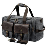 Crazy Horse Leather Canvas Bag_B