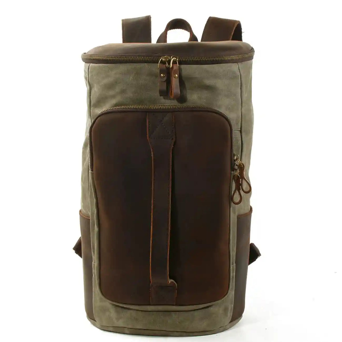 Rucksack aus gewachstem Canvas und Leder — Modell J
