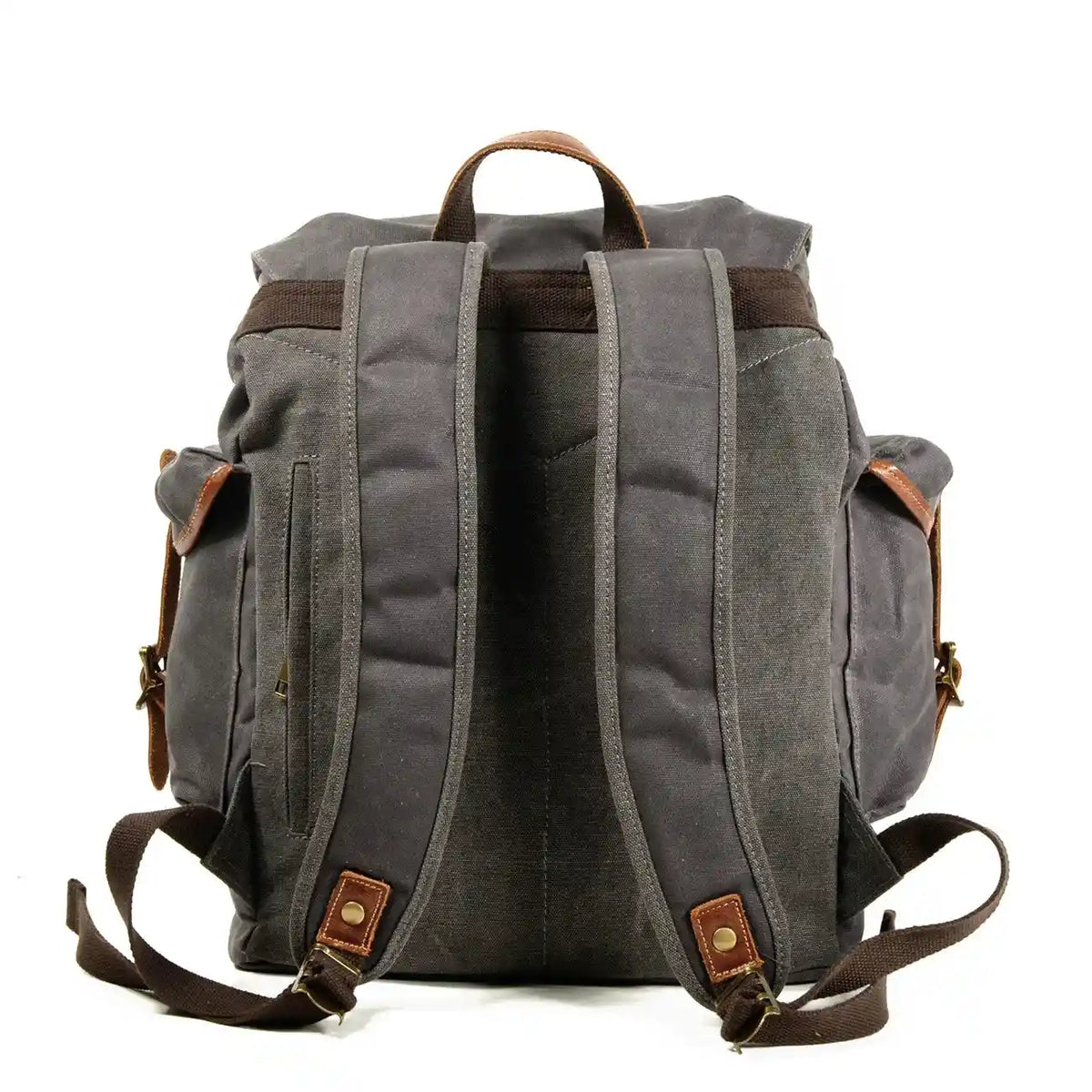 Rucksack aus gewachstem Canvas und Leder — Modell I
