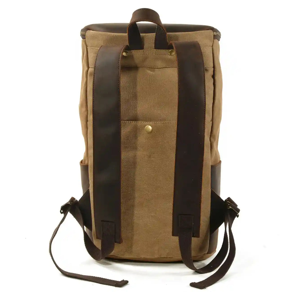 Rucksack aus gewachstem Canvas und Leder — Modell J — Größenangaben