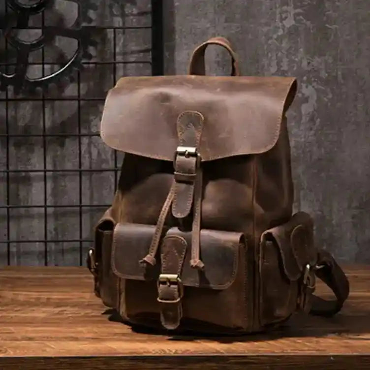 Rucksack aus Crazy Horse-Leder — Modell AI