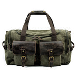 Crazy Horse Leather Canvas Bag_B