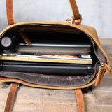 미친 말 가죽 토트 백 _q