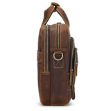 Genuine Leather Men's Briefcase laptop Computer Bag Couskin Business Handbag For male leather crossbody shoulder bag Travel bags