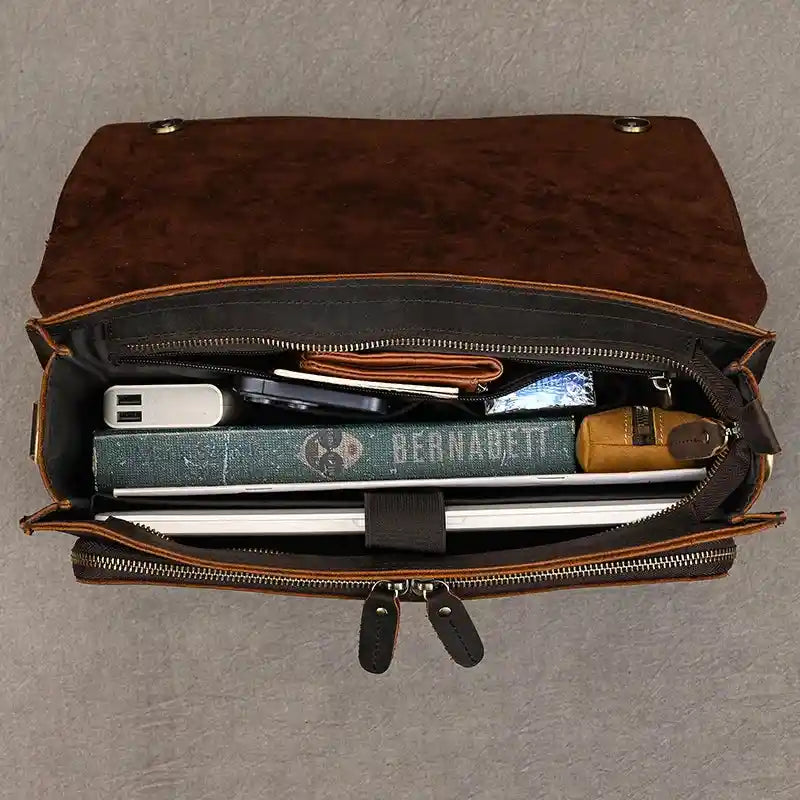 Aktentasche aus Crazy Horse-Leder — Modell Z