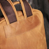 Genuine leather backpack_Unisex_B