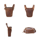 미친 말 가죽 웨이스트 백 _h