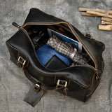 Crazy Horse Leather Travel Bag_B