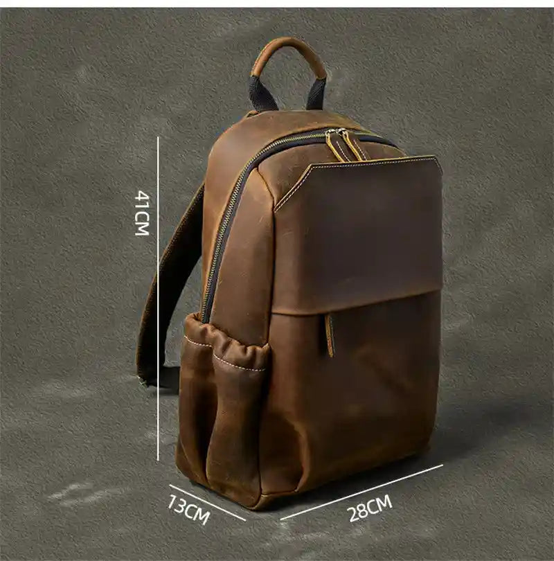 Crossbodyväska i crazy horse-läder — Modell O