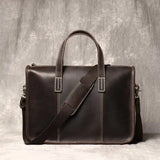 미친 말 가죽 서류 가방/비즈니스 백 _Q