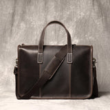 حقيبة من جلد الحصان المجنون/Business Bag_q