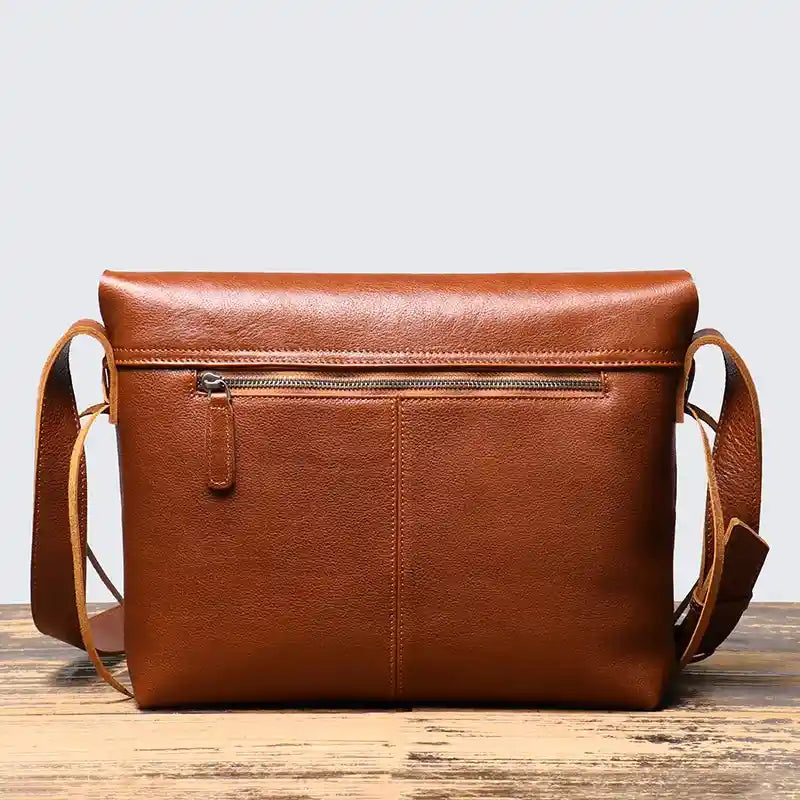 Cowhide Flap Shoulder Bag — Style E