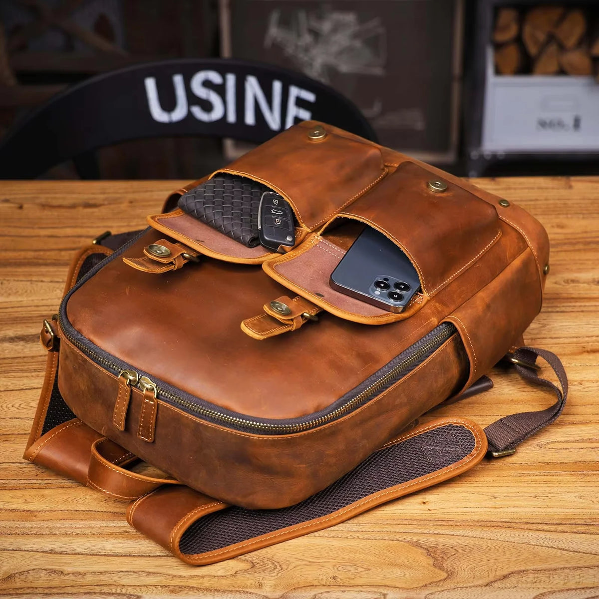 Crazy Horse Leather Rucksack_AW