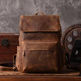 Backpack_i de cuero de caballo loco