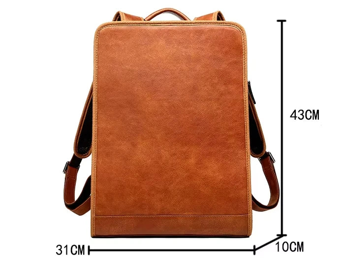 Schmaler Rucksack aus Leder — Modell F