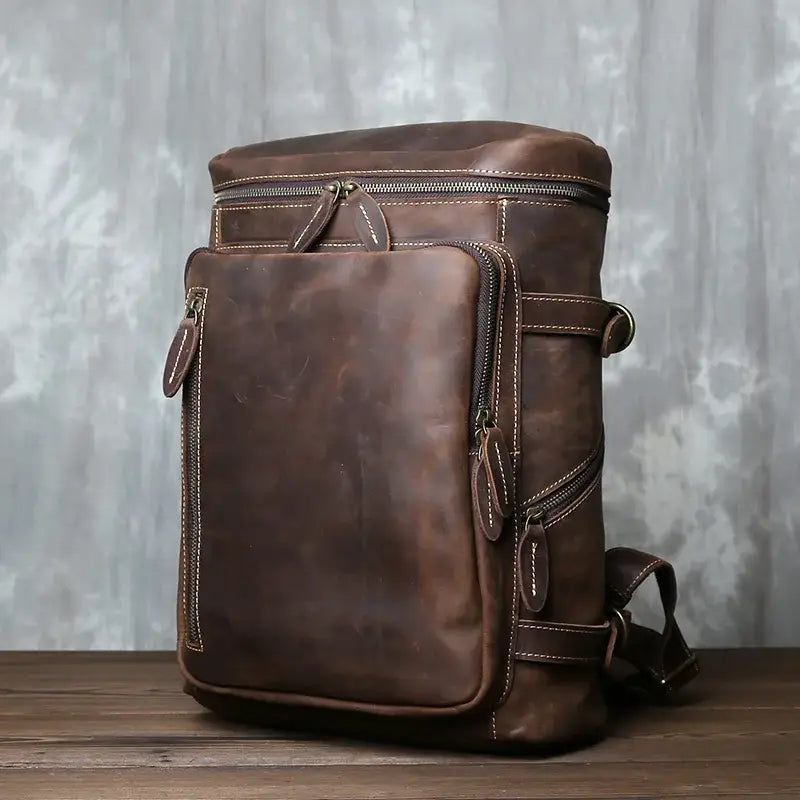 Rucksack aus Crazy Horse-Leder — Modell P