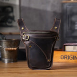 미친 말 가죽 웨이스트 백 _h