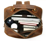 حقيبة الظهر من جلد الحصان المجنون