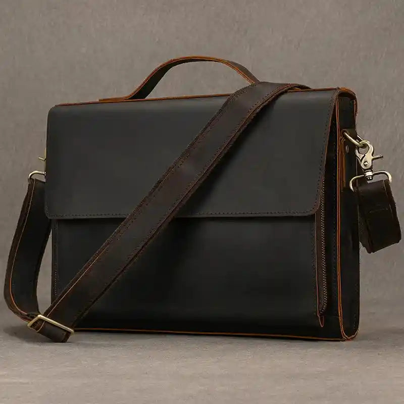Aktentasche aus Crazy Horse-Leder — Modell Z