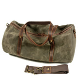 Crazy Horse en cuir imperméable toile Boston Bag_A