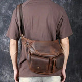 Crazy Horse Leather Shoulder Bag_x
