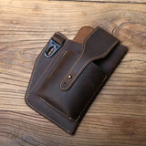 미친 말 가죽 웨이스트 백 _i