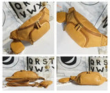 진정한 가죽 크로스 바디 백 _b