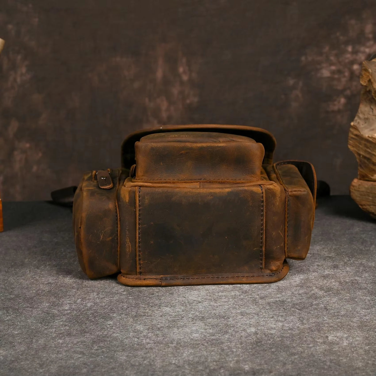 Crazy Horse Leather Waist Bag_O