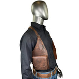 Hidden Underarm Shoulder Bags Medieval Vintage PU Leather Wallet Pocket Women Men Anti Thief Shoulder Pouch Cosplay Costume Prop