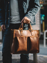 حقيبة من جلد الحصان المجنونة/Business Bag_M