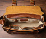 GURO Bolsos de mensajero de cuero auténtico Retro, bolso de hombro para hombres y mujeres, bolso cruzado Piel de vaca natural, bolso informal, bolsos de lujo Cambridge