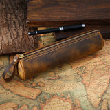 Crazy Horse Leather Pen Case_B