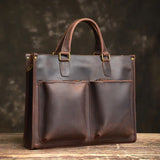 حقيبة من جلد الحصان المجنونة/Business Bag_M