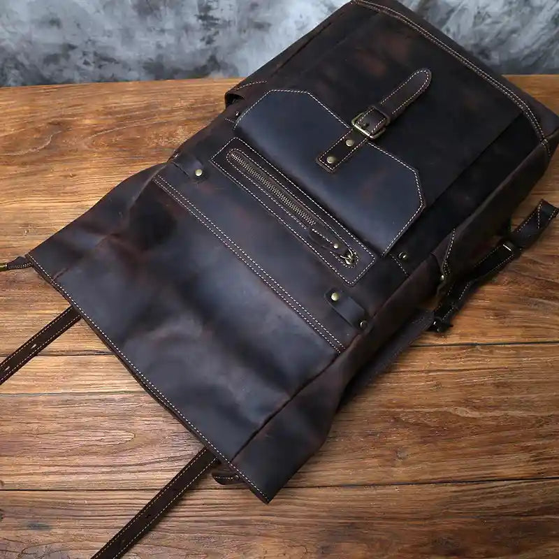 Crazy Horse Leather Backpack — Style AS