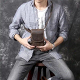 미친 말 가죽 미니 숄더 백 _k