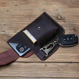 미친 말 가죽 웨이스트 백 _i