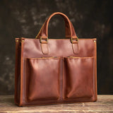 حقيبة من جلد الحصان المجنونة/Business Bag_M